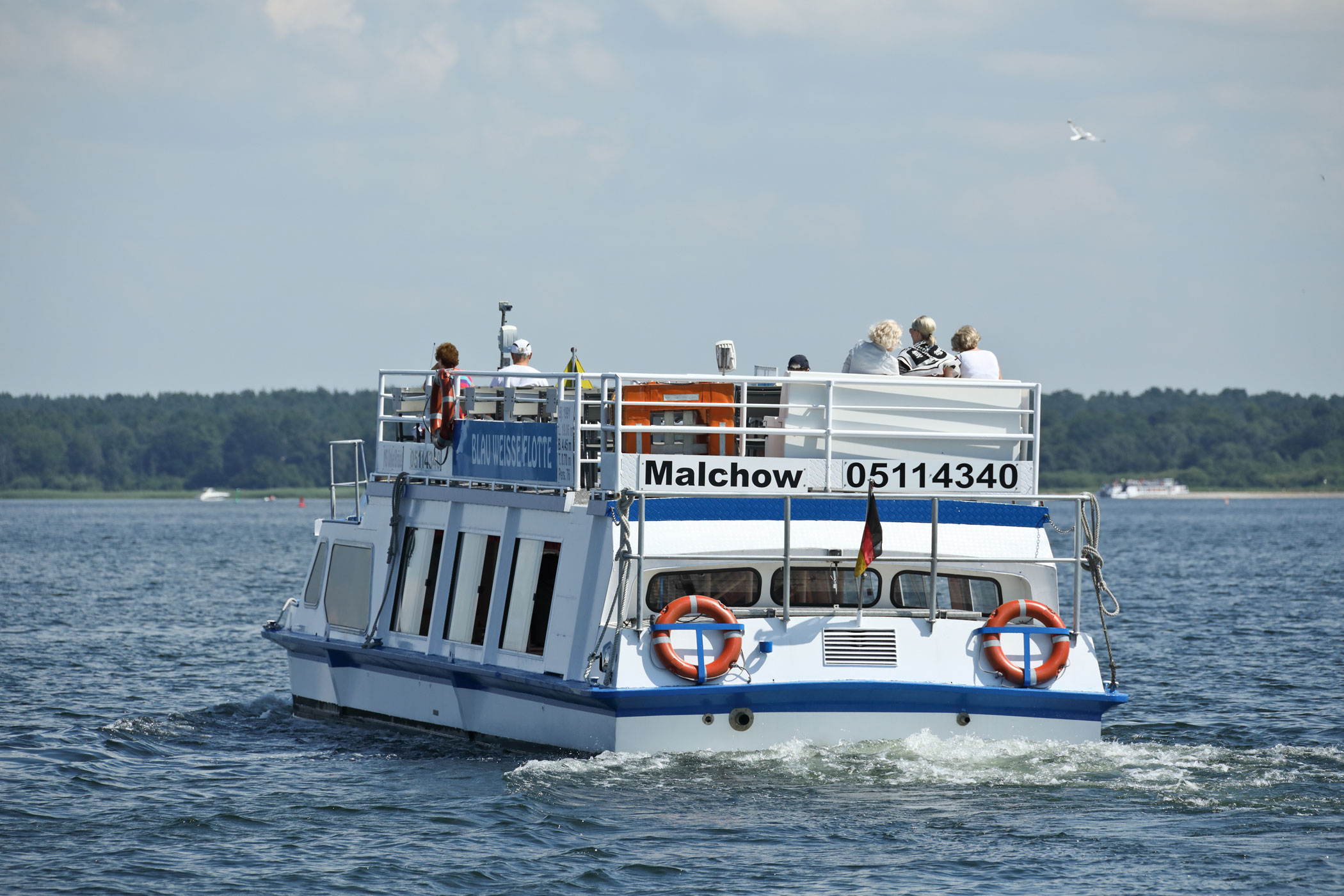 2-Seenfahrt zur Inselstadt Malchow | Dauer: 3 Stunden | ca. 2h Landgang in Malchow