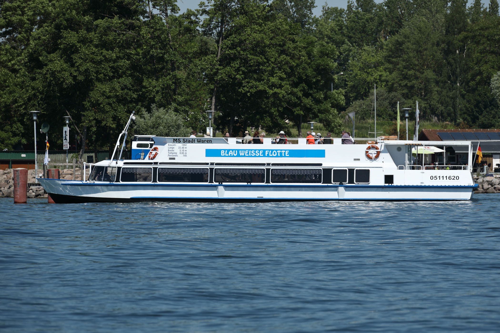 5-Seenfahrt bis zum Malchower See | Dauer: 4 Stunden  |  Mai bis September 13.00 Uhr bis 17.00 Uhr 